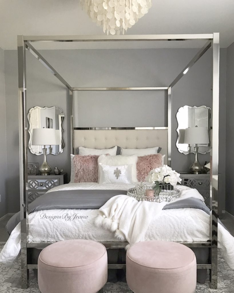 Glam Nightstands in Guest Room