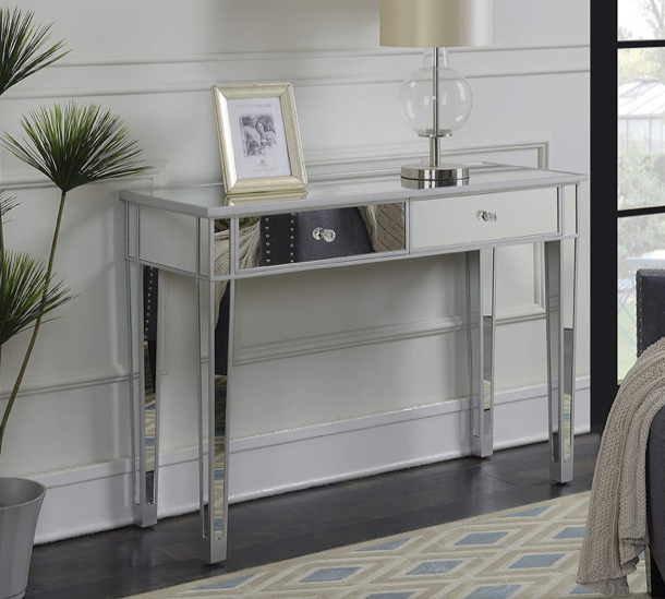 Mirrored Desk in Bedroom