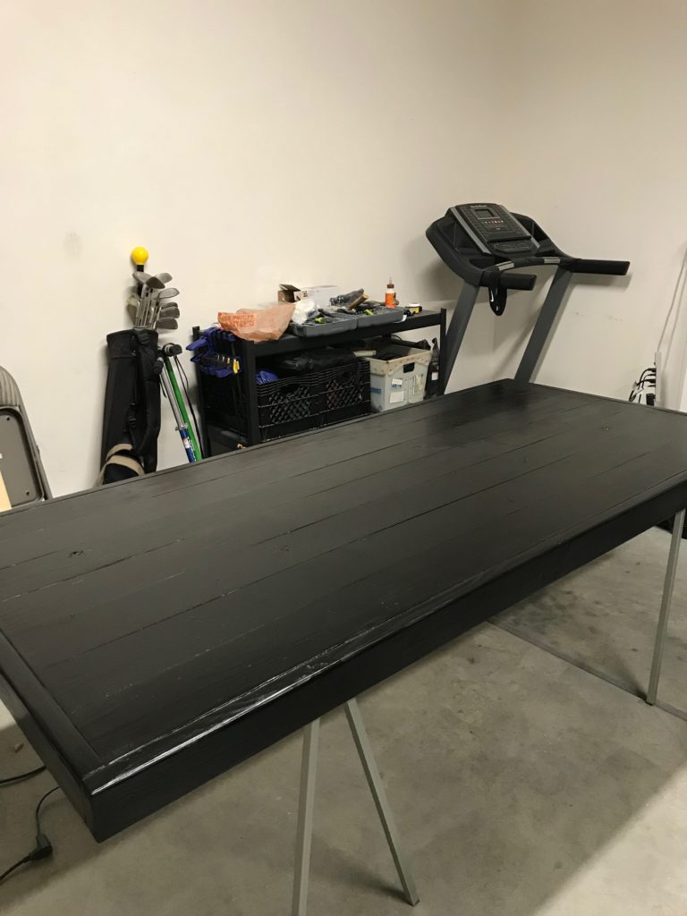 DIY Dining Table with Espresso Stain