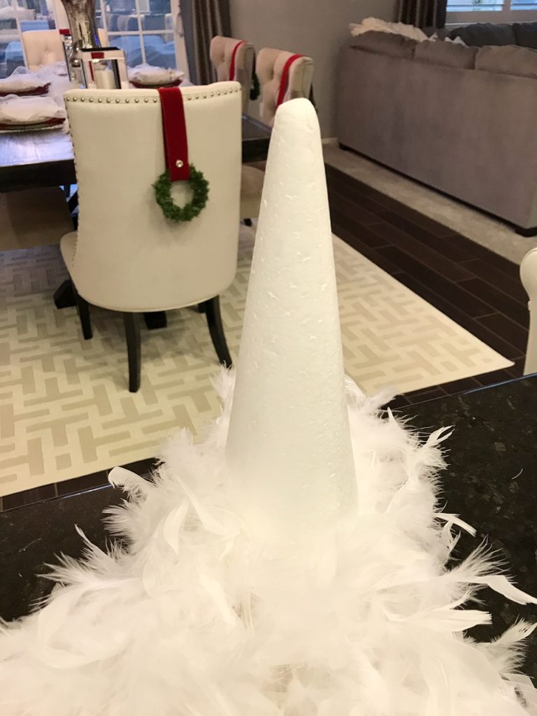 DIY Feather Christmas Tree