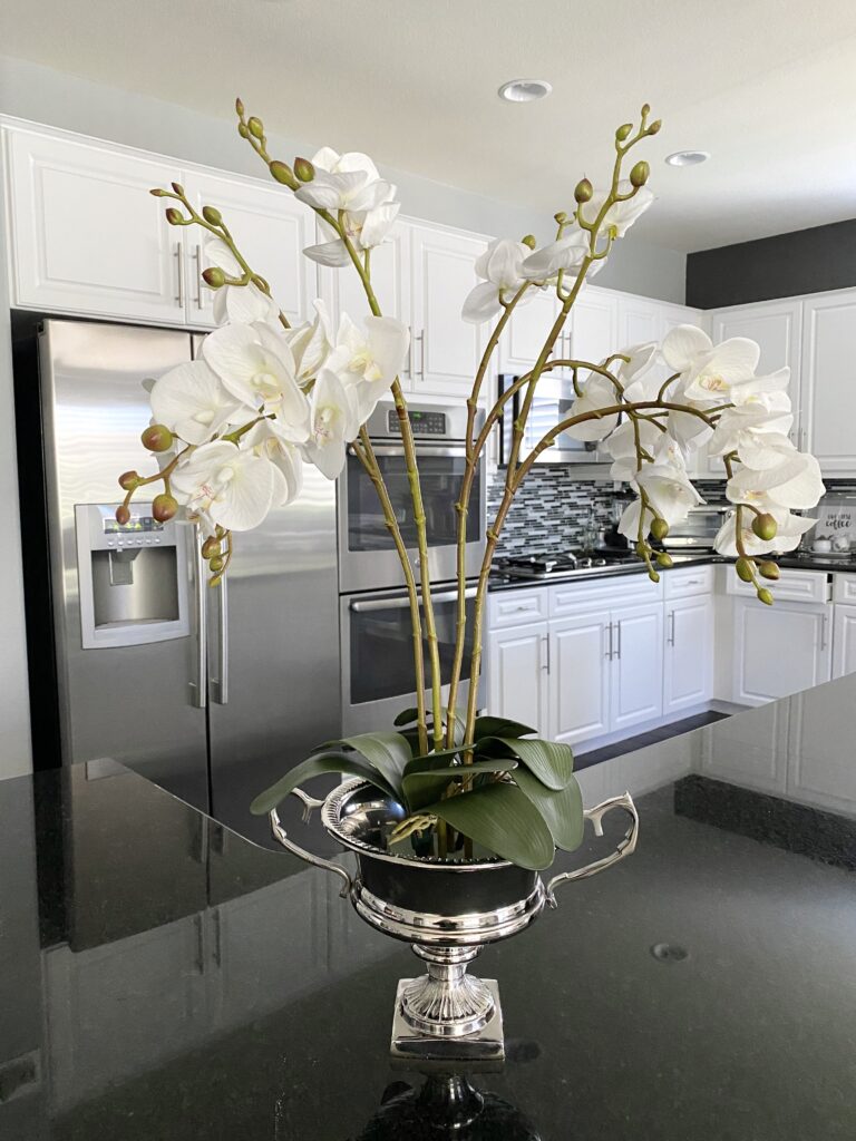 DIY Faux Orchid Plant in Urn