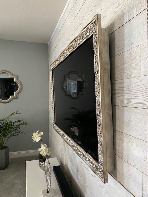 DIY TV frame hung