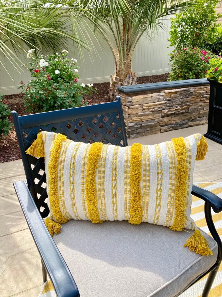 Yellow Tassel Pillow